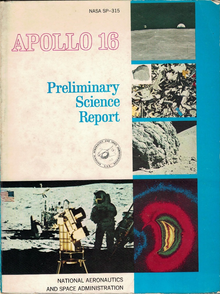 Cover of the Apollo 16 Preliminary Science Report